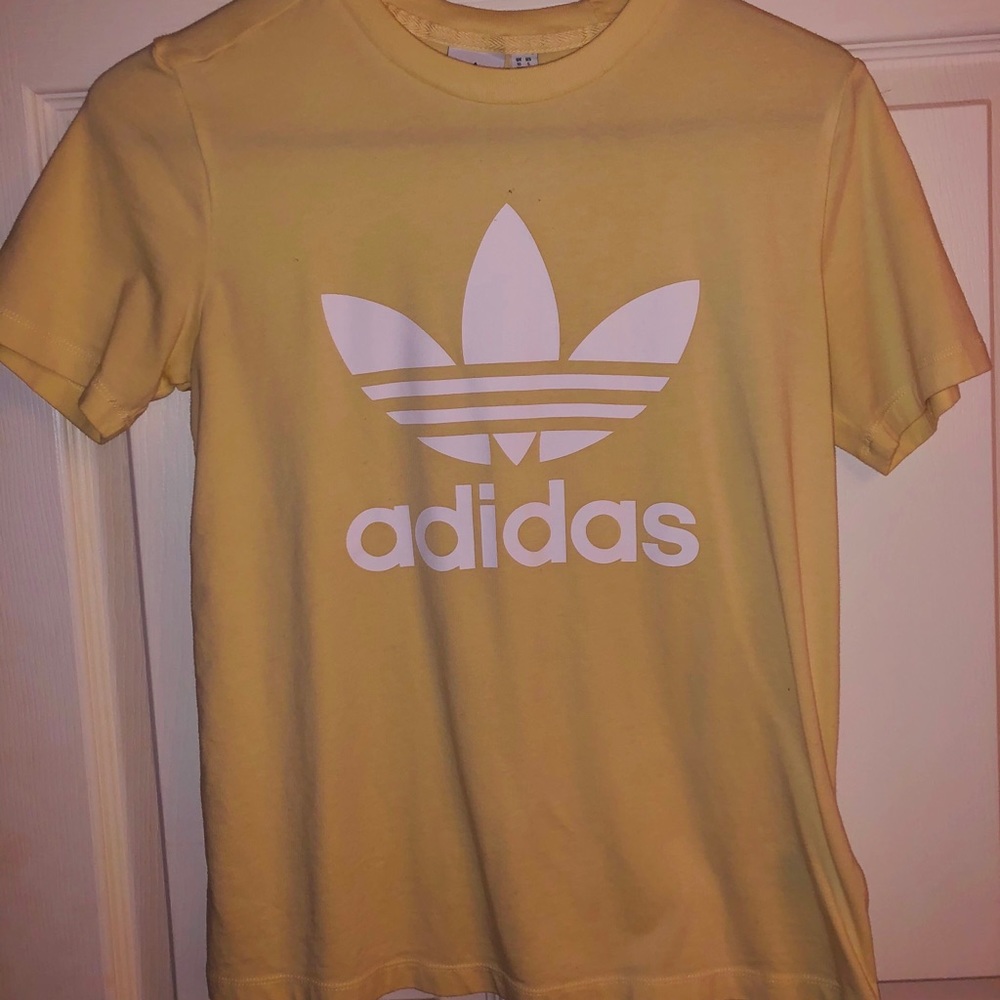 Yellow adidas tee